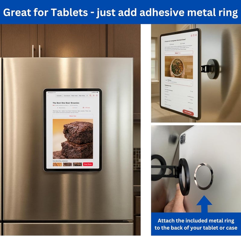 Maxby Refrigerator Phone Holder | Strong Magnetic Mount with Adjustable Arm and 360° Rotation | Hands-Free Kitchen Use | for Phones and Tablets | for Fridge and Other Metal Surfaces - Image 5